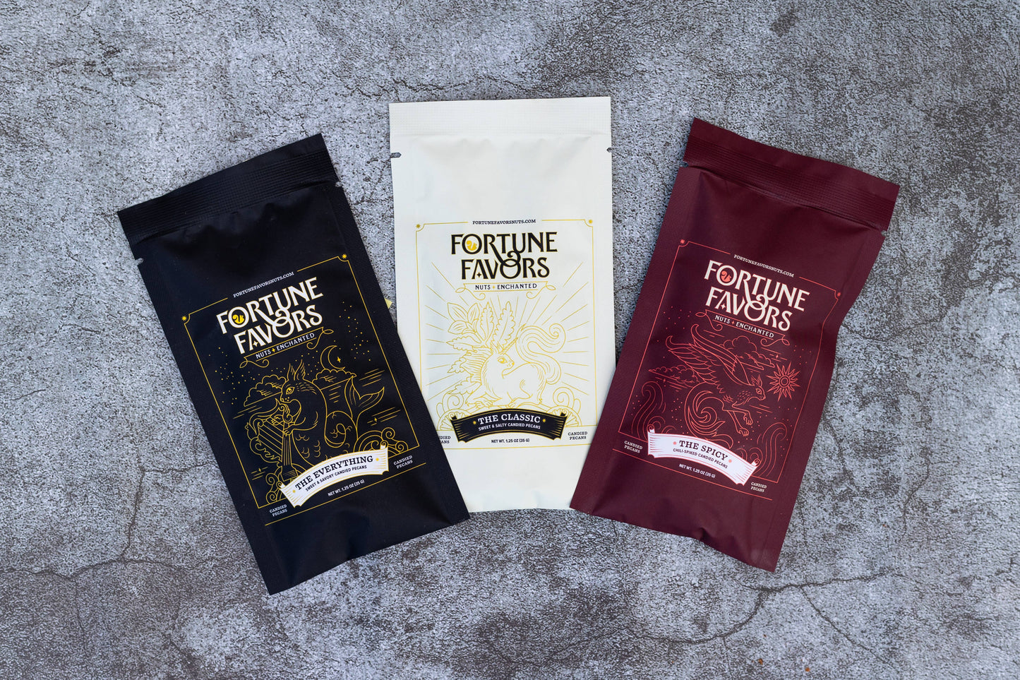 1.25 oz Fortune Favors The Classic Candied Pecans