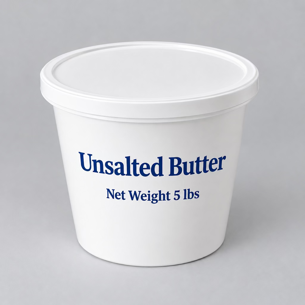 A Baker's Dream Butter: Unsalted Cultured Butter, 5lb Tub
