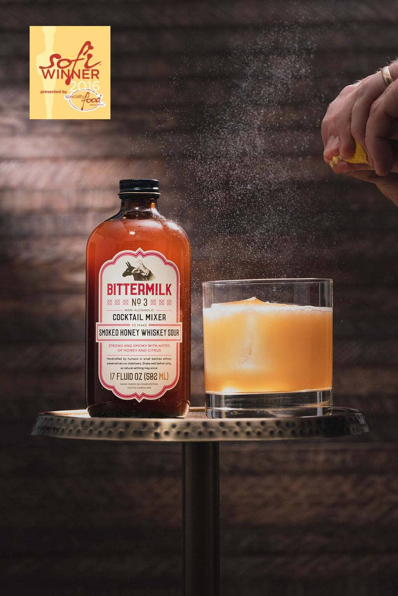 Smoked Honey Whiskey Sour cocktail mixer