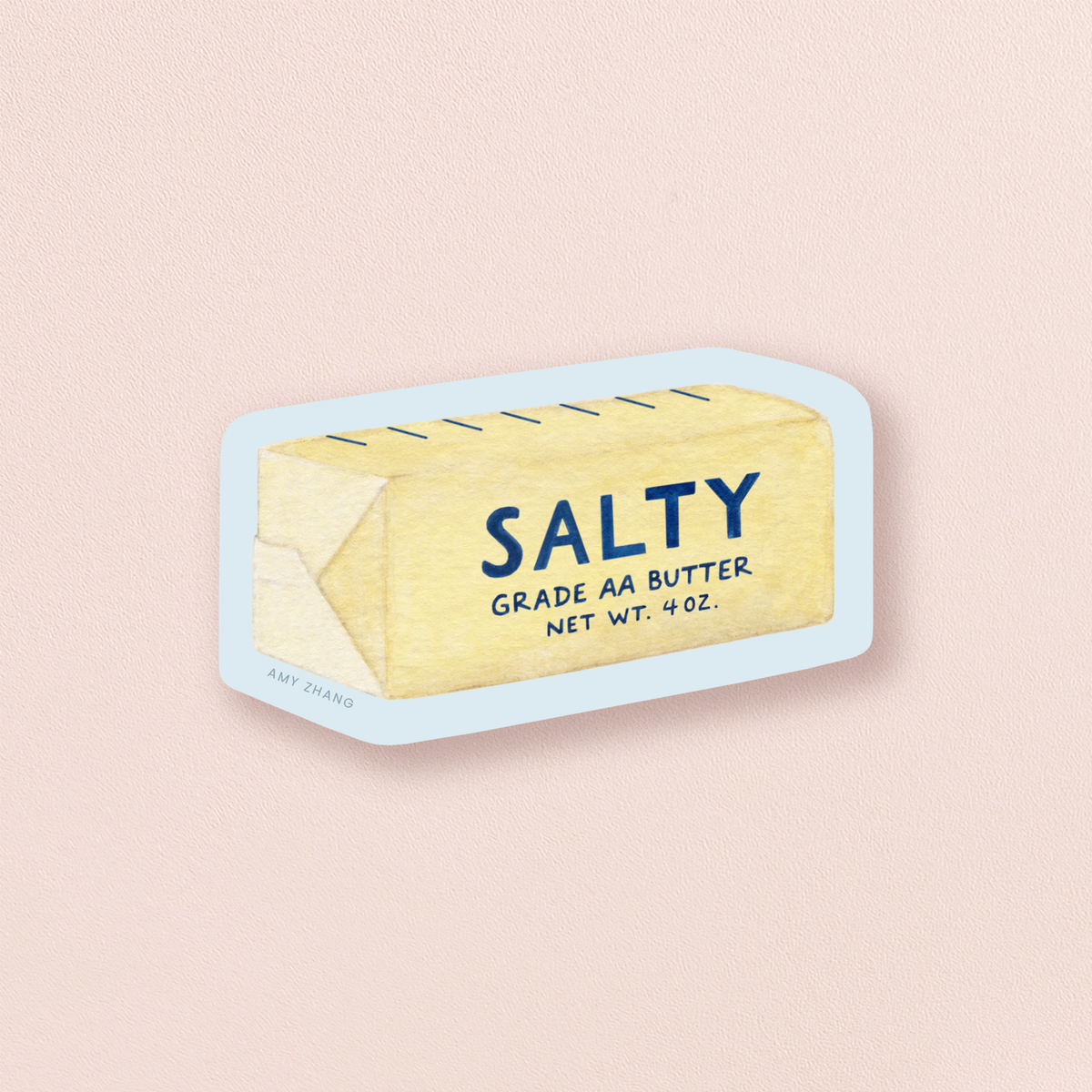 Salty Butter Stick — Sassy Food Pun Vinyl Sticker