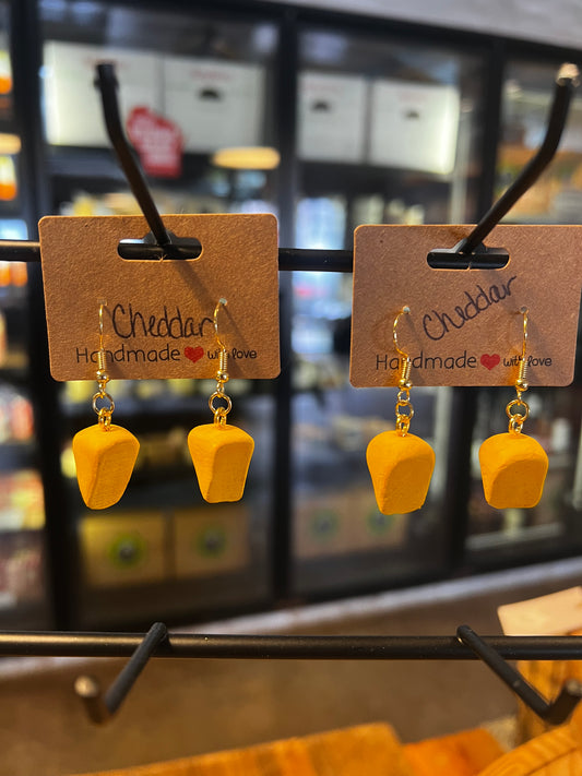 Boucles d'oreilles compensées en forme de fromage