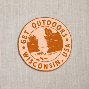 Get Outdoors WI  Vinyl Sticker