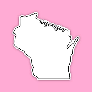 Wisconsin State Outline Sticker