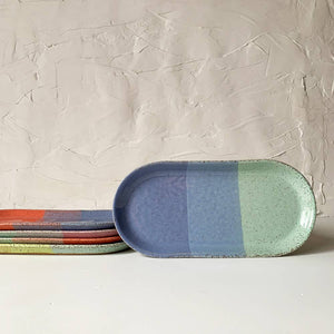 Small Oval Stoneware Platter - Available in Assorted Colors